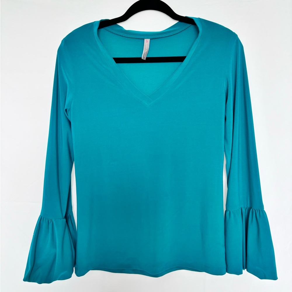 Christmas Top, Last Tango Turquoise, size Small Woman, Ultra-Soft fabric
